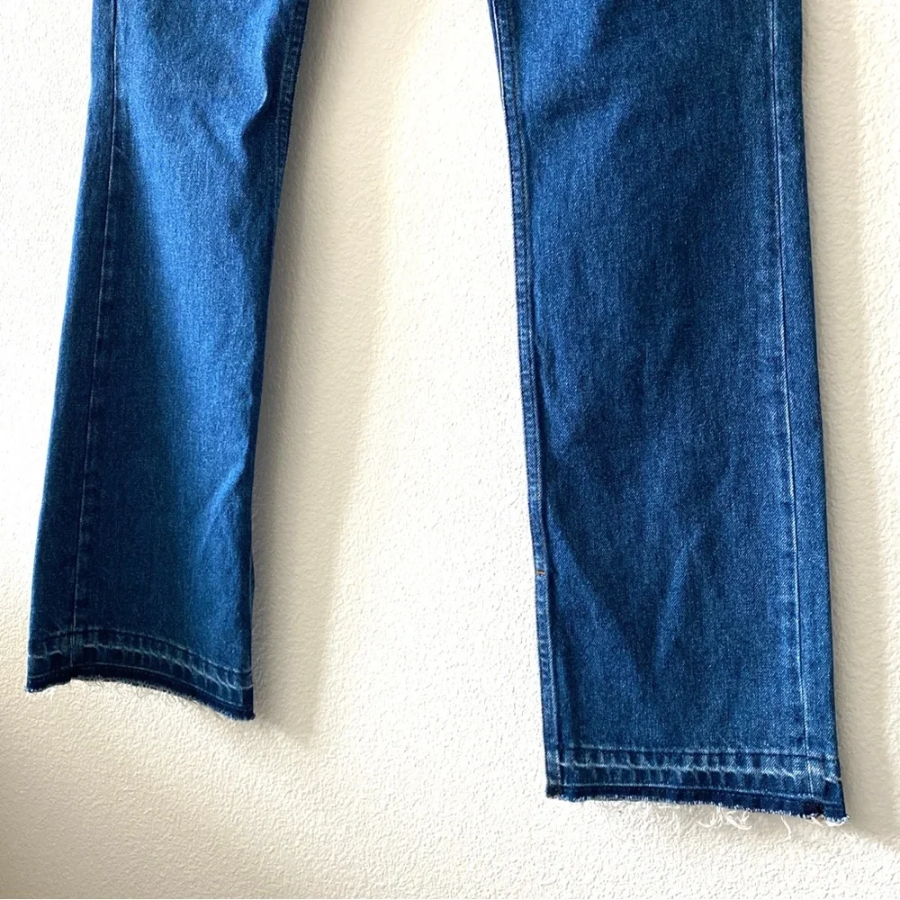 Sandro Paris NWT Viky Slit Release Hem Straight Leg Jeans in Blue Vintage - Picture 4 of 10